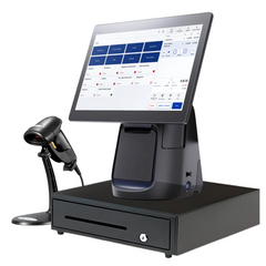 Cloud Point of Sale System - Includes Touchscreen PC, POS Software (Monthly), Receipt Printer, Barcode Scanner, Cash Register Drawer, and No Cost Payment Processing.